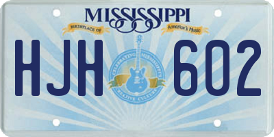 MS license plate HJH602
