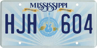 MS license plate HJH604