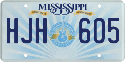 MS license plate HJH605