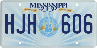 MS license plate HJH606