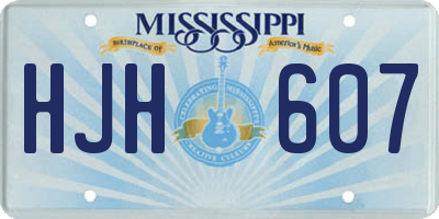 MS license plate HJH607