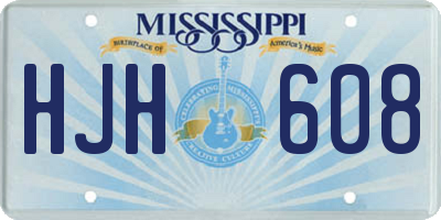 MS license plate HJH608