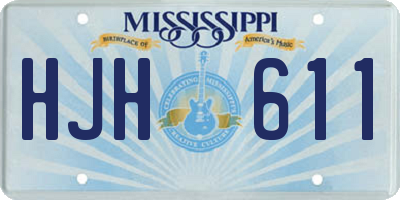 MS license plate HJH611
