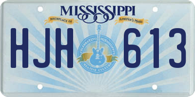 MS license plate HJH613