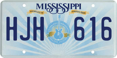 MS license plate HJH616