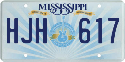 MS license plate HJH617