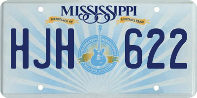 MS license plate HJH622