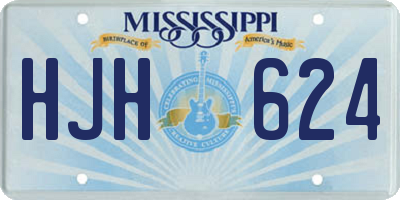 MS license plate HJH624