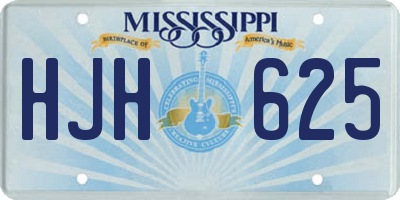 MS license plate HJH625