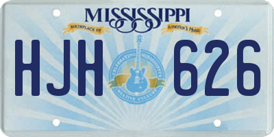 MS license plate HJH626