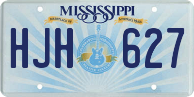 MS license plate HJH627