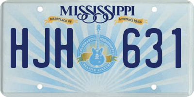 MS license plate HJH631