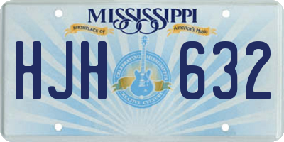 MS license plate HJH632