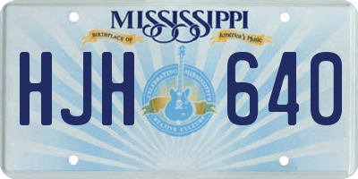 MS license plate HJH640