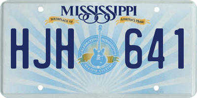MS license plate HJH641