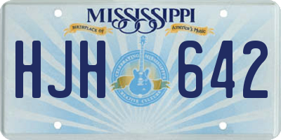 MS license plate HJH642