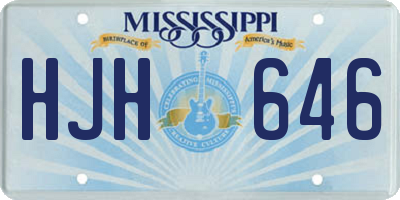 MS license plate HJH646