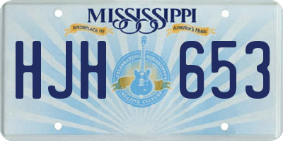 MS license plate HJH653