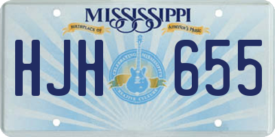 MS license plate HJH655