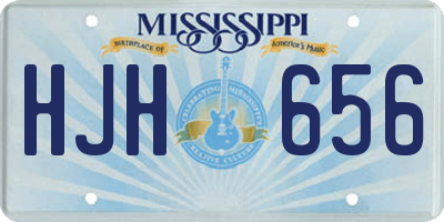 MS license plate HJH656