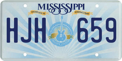 MS license plate HJH659