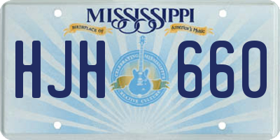 MS license plate HJH660