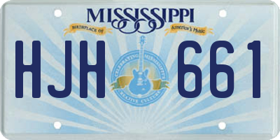 MS license plate HJH661