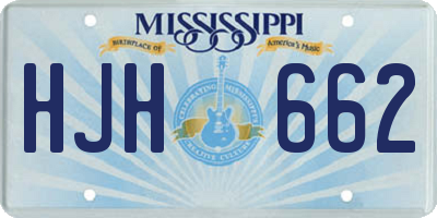 MS license plate HJH662