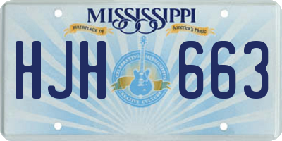 MS license plate HJH663