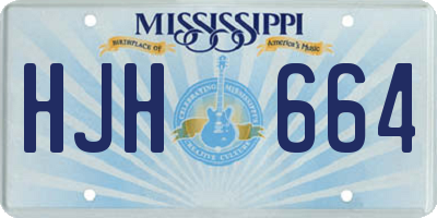 MS license plate HJH664