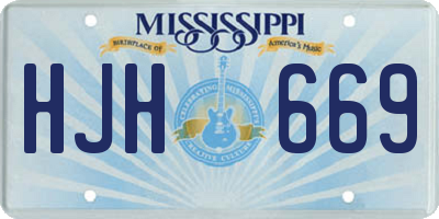 MS license plate HJH669