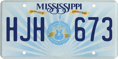 MS license plate HJH673