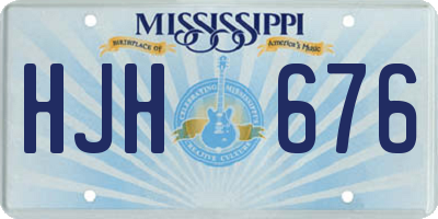 MS license plate HJH676
