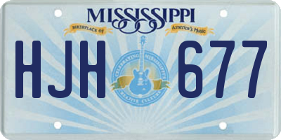MS license plate HJH677