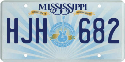 MS license plate HJH682