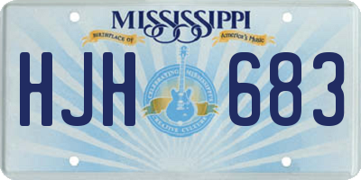 MS license plate HJH683