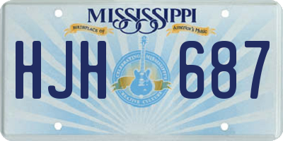 MS license plate HJH687