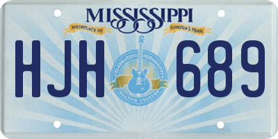MS license plate HJH689