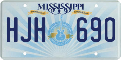 MS license plate HJH690