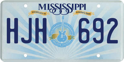 MS license plate HJH692