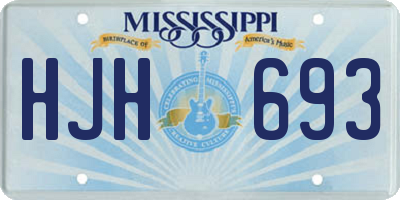MS license plate HJH693