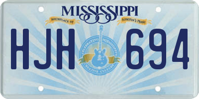 MS license plate HJH694