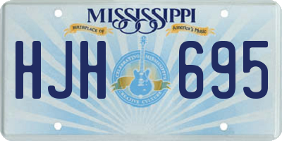 MS license plate HJH695