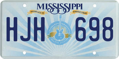 MS license plate HJH698