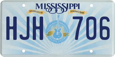 MS license plate HJH706