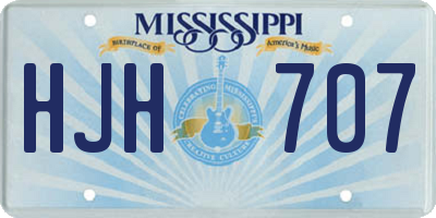 MS license plate HJH707