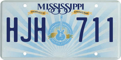 MS license plate HJH711
