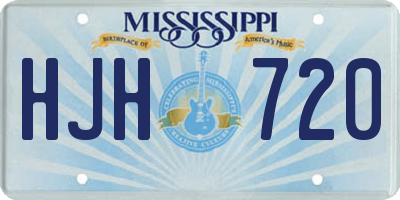 MS license plate HJH720