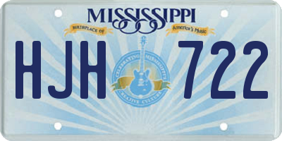 MS license plate HJH722