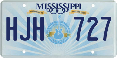 MS license plate HJH727